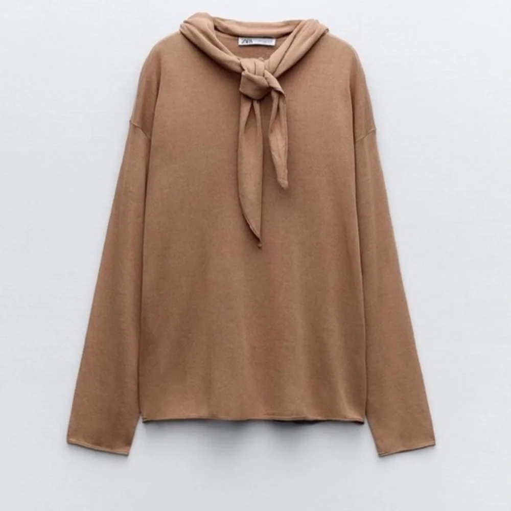 ZARA BASIC KNIT SCARF SWEATER SZ S New